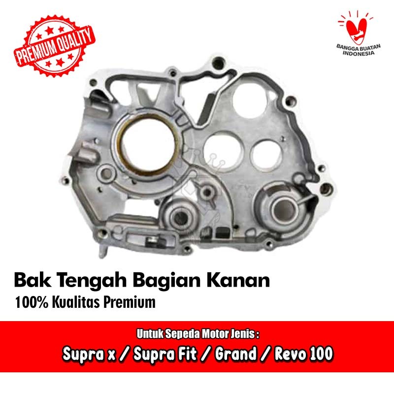 Crankcase Bak Mesin Tengah Kanan Buangan Oli Honda Grand Supra x Fit Revo 100 KEV GN5