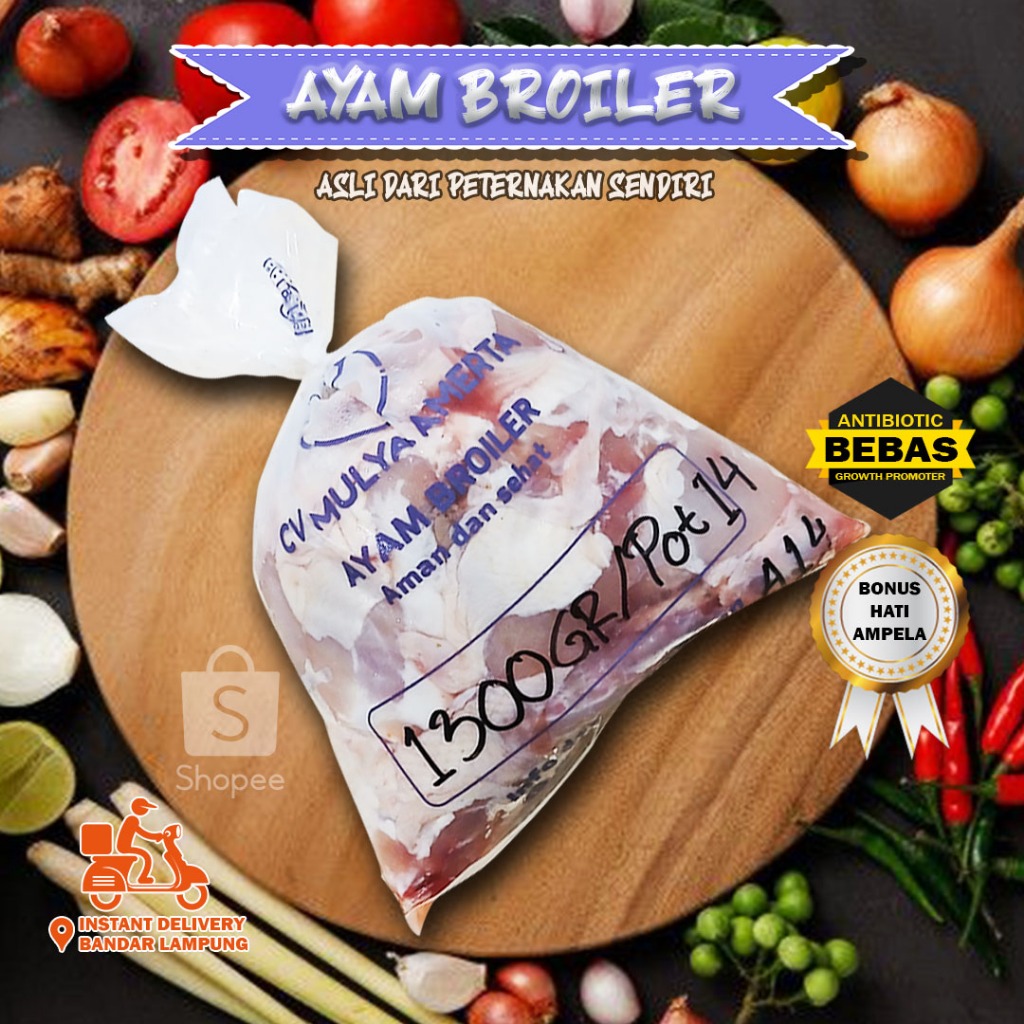 

Daging Ayam Broiler Frozen ukuran 800 gram potong 8 bagian