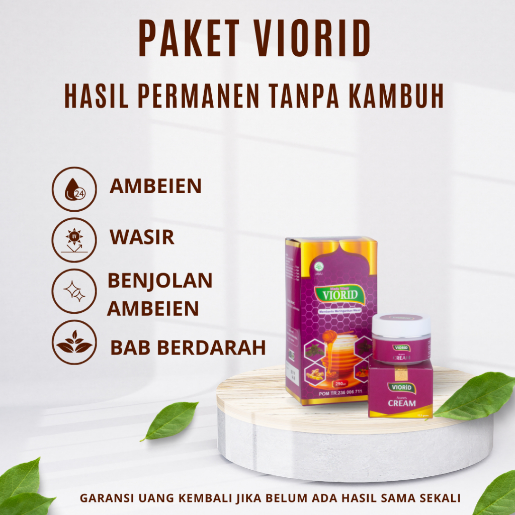 Dijamin Original Viorid Madu Obat Ambeien Wasir Paling Ampuh Herbal Ambeyen Luar Stadium 1 2 3 4 Amb