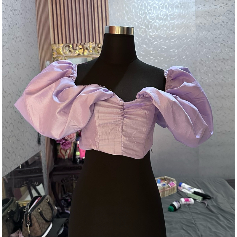 CROP TOP BERSHKA LILAC NEW