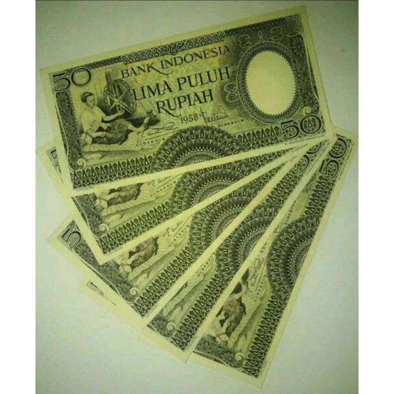 Uang Kuno 50 Rupiah Seri Pekerja Tahun 1958