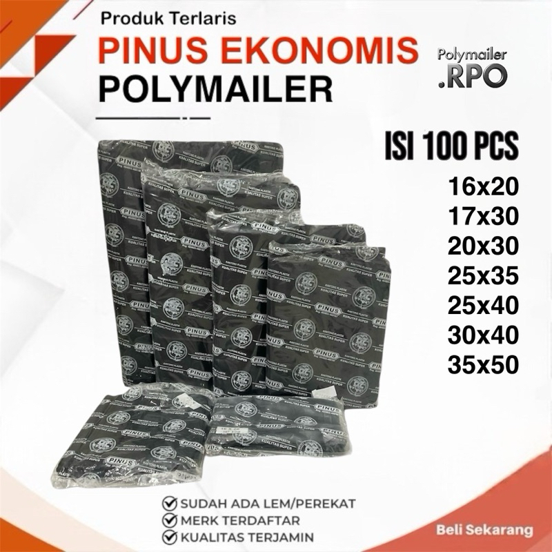 

Plastik Polymailer 16/17/20/25/30/35/40 cm Plastik Packing Online Shop Packing Perekat lem Tebal PINUS
