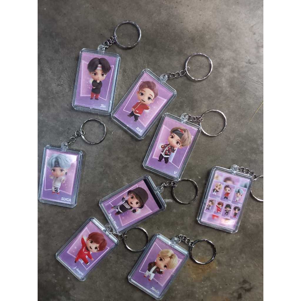 GANCI GANTUNGAN KUNCI TINY TAN BTS AKRILIK 2 SISI