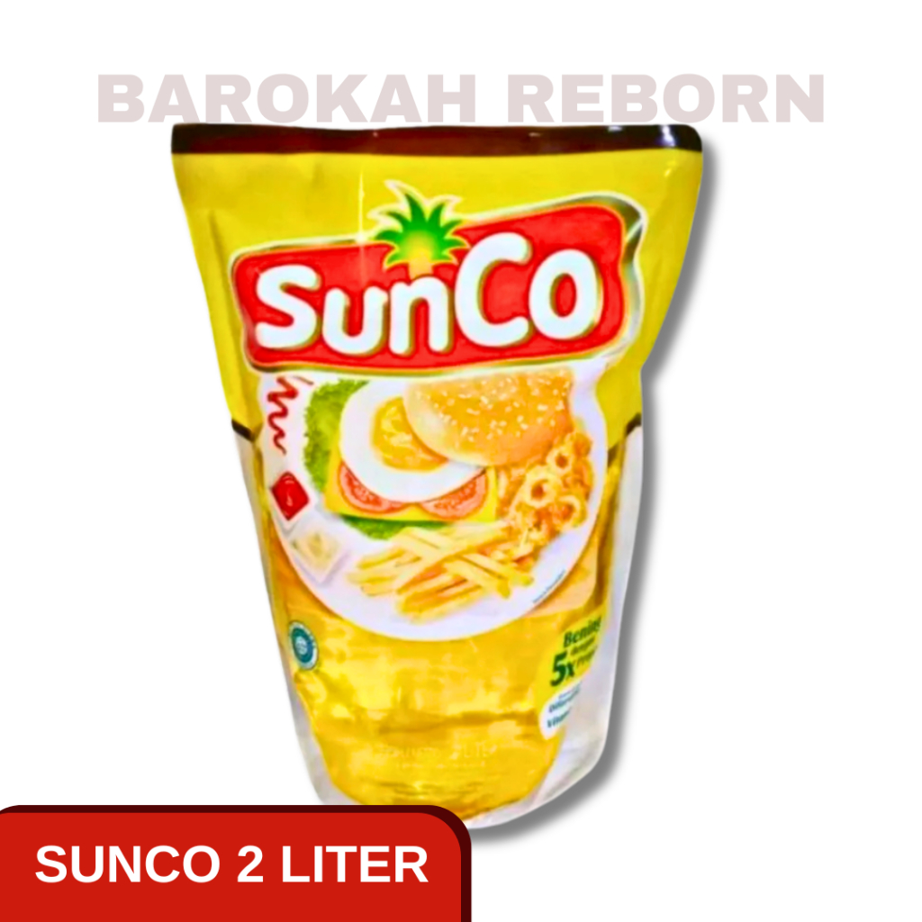 

SUNCO 2 LITER minyak goreng kemasan refill minyak bening 5 kali proses, minyak kelapa sawit