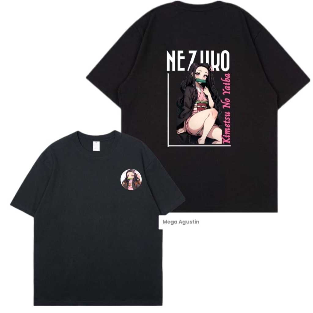 Kaos Tshirt Distro Pria Wanita NEZUKO Kimetsu No Yaiba keren