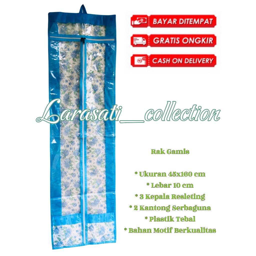 Rak Gamis Gantung / Cover Baju / Rak Baju Murah