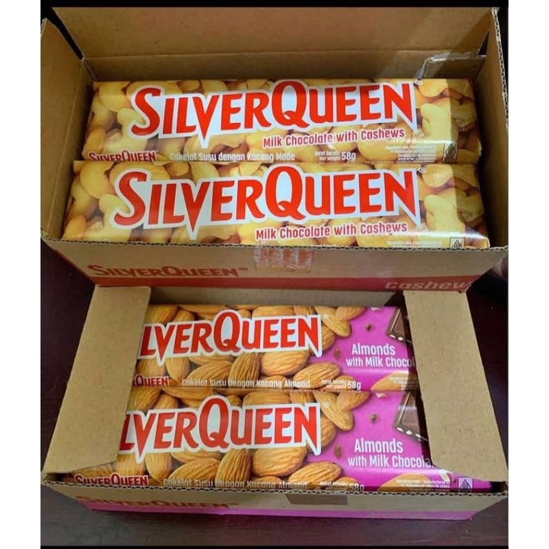 

HARGA SATUAN ECER | SilverQueen Milk Chocolate with Cashew | Almond 55gr | 1PCS COKLAT EXP 2026