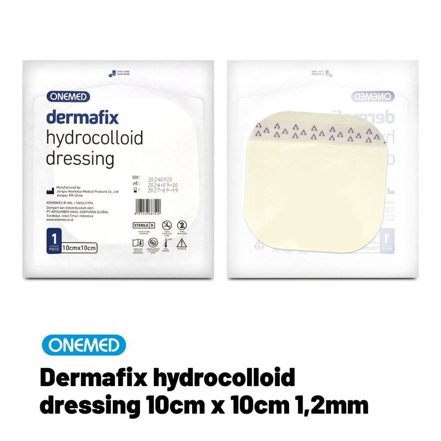 Onemed | Dermafix Hydrocolloid Dressing Steril 1.2 mm | Hydrocolloid Foam Dressing
