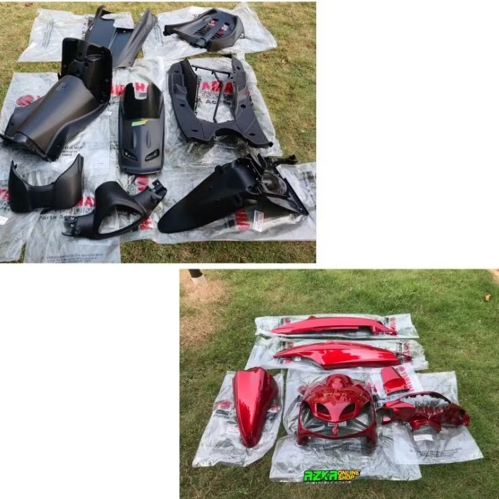 (KHUSUS EXPEDISI) PAKET FULLSET FULL SET BODY HALUS BODY KASAR MIO SMILE WARNA MERAH MARUN  ORIGINAL