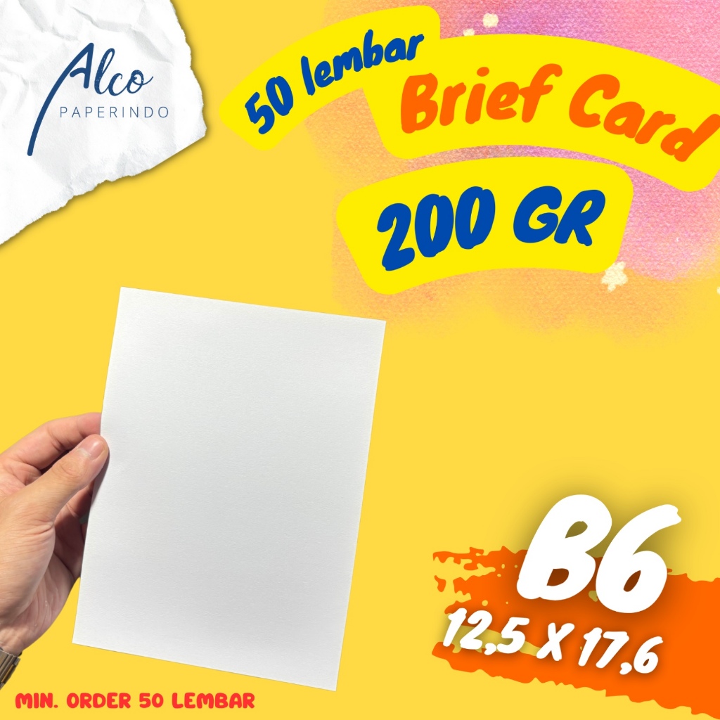 

Brief Card 200gr ukuran B6 (12,5x17,6)