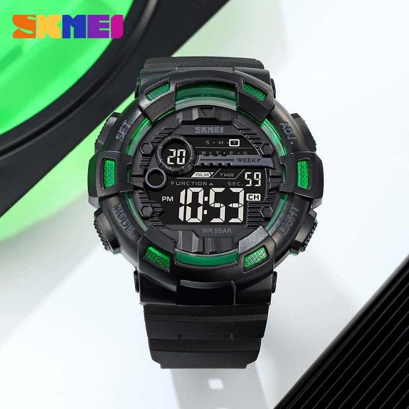 SKMEI 2110 Original Jam Tangan Pria Digital Jam Tangan Karet Rubber Tahan Air