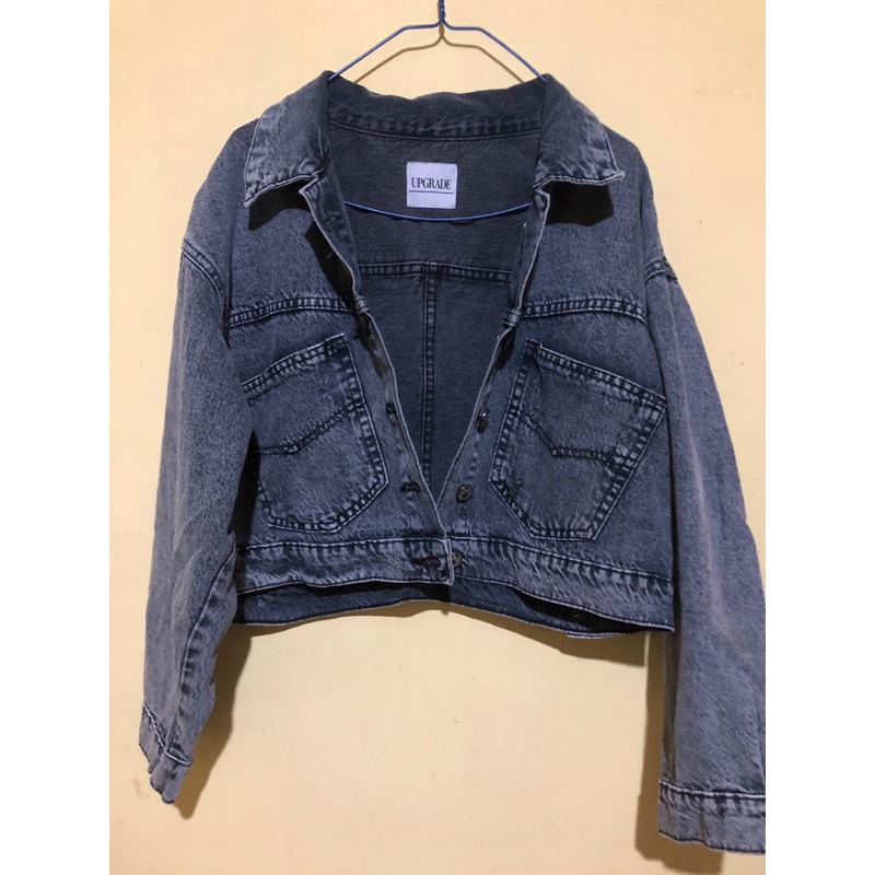 JAKET JEANS CROP TOP UPGRADE