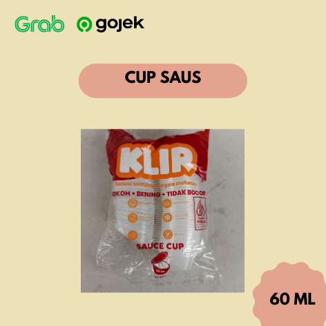 Cup Sauce Klir - Tempat Saus Tutup Sambung 60 ML