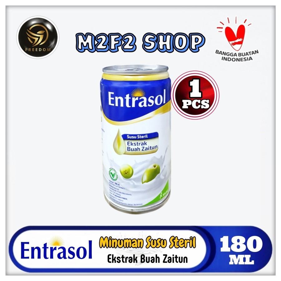 

Entrasol Susu Sterilisasi Ekstrak Buah Zaitun Kaleng | Can - 180 ml (Kemasan Satuan)