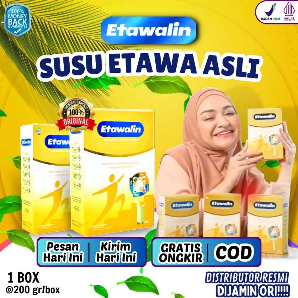 

PROMO !!! Susu Kambing Etawalin Bubuk 200 gr Goat Milk Powder Etawa Atasi Asam Urat Rematik Nyeri Sendi Pegal Linu Menjaga Kepadatan Tulang Dan Kesehatan Tulang Box