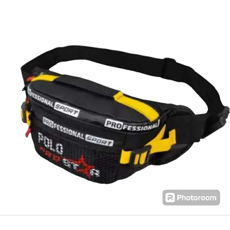 Tas Selempang Terbaru Bahan Nilon Parasut Original Polo Prostar Waistbag Pria Tas Pria COD