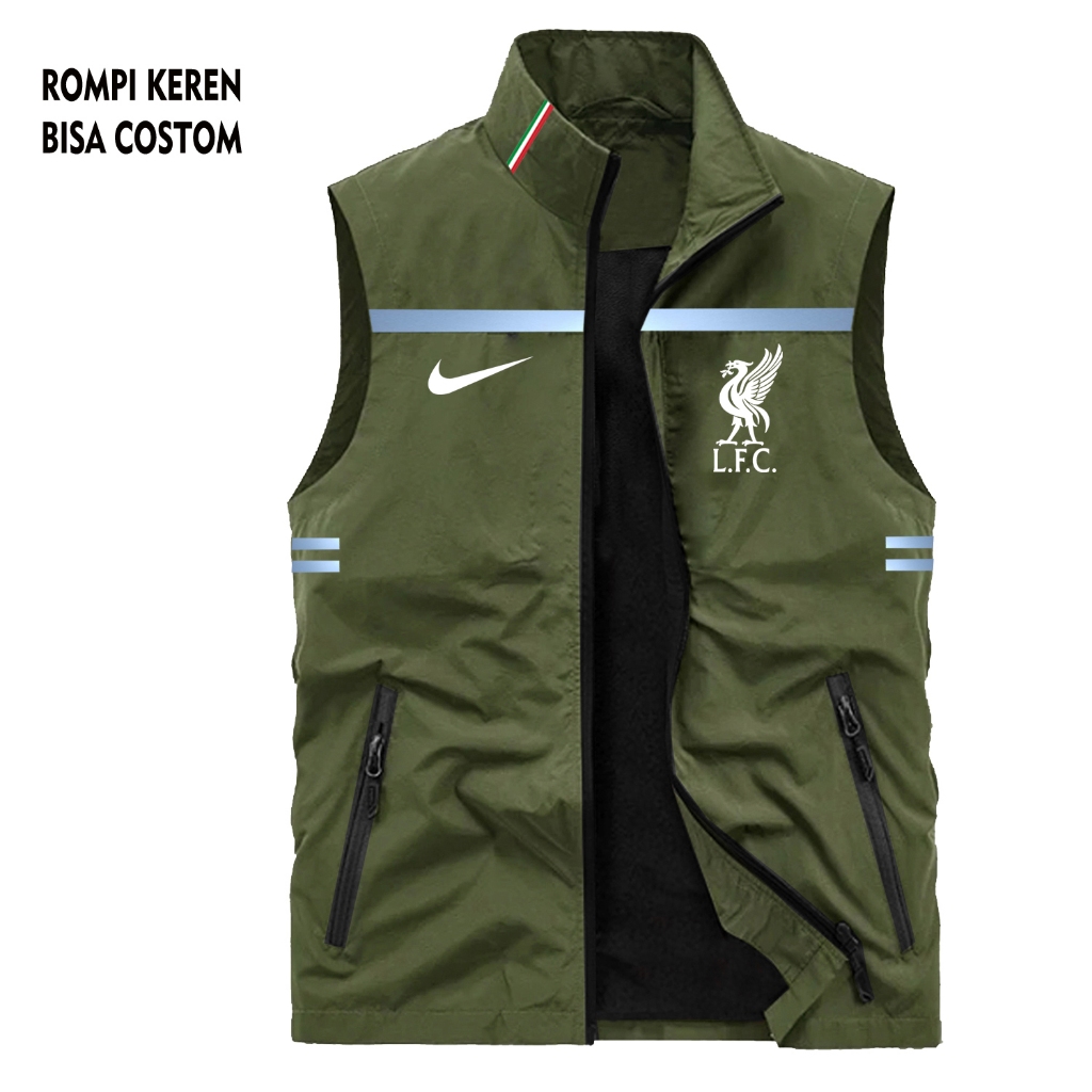 Rompi Vest Tactical | Rompi Kasual Pria Wanita | Rompi Outdoor | Rompi Logo Liverpool | Vest Rompi L