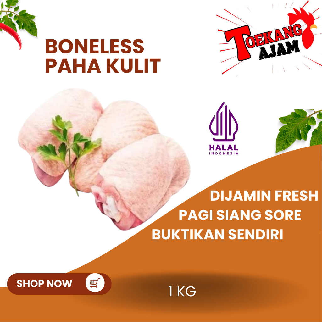 

Paha ayam tanpa tulang / BLPK / Boneless Leg / Fillet paha kulit