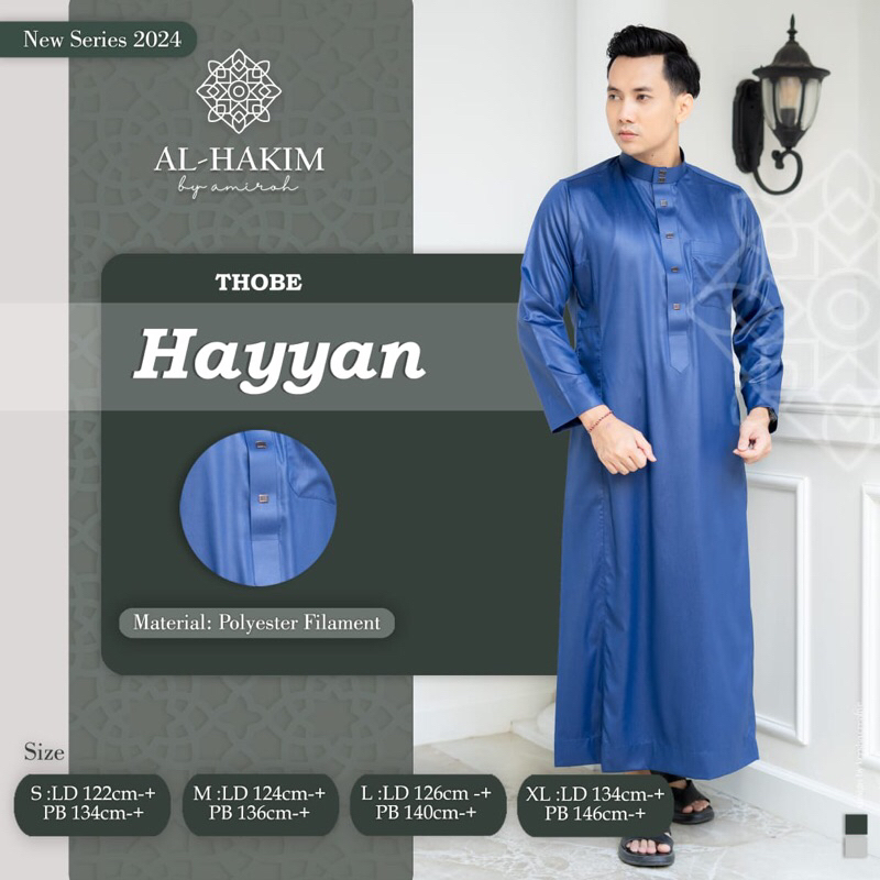 Al-Hakim by Amiroh Jubah Hayyan Polyester Filament