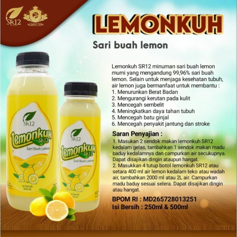 

LEMONKUH SR12/ SARI BUAH LEMON/ MENURUNKAN BERAT BADAN /MENINGKATKAN DAYA TAHAN TUBUH