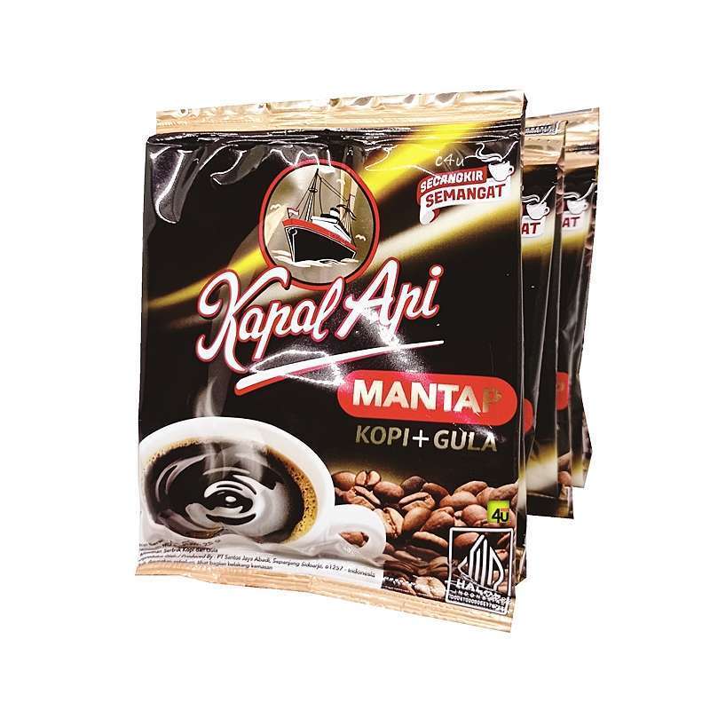 

Kapal Api Mantap Kopi+Gula 24gr Renteng Isi 10pcs