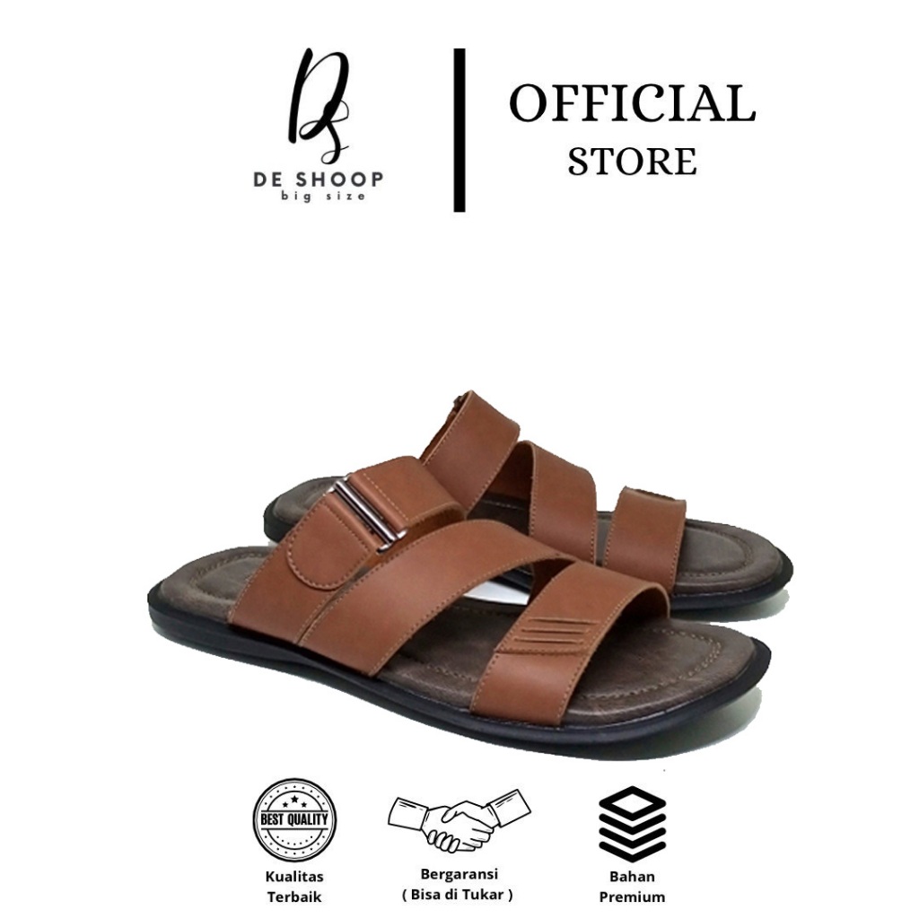 Raymond Edition - SANDAL Pria Kulit Sapi Asli Ukuran Big Size | No 44 45 46 47 48 | Rekomendasi Sand