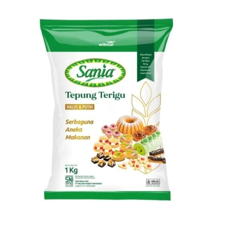 

2 bungkus tepung trigu Sania 1 kg