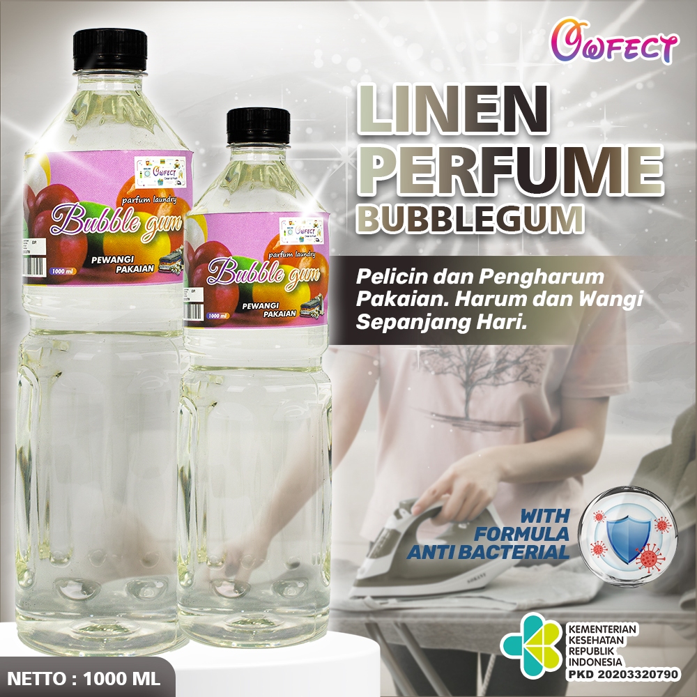 [Best Seller] OWFECT Parfum Laundry Bubblegum/Pewangi pakaian laundry kemasan 1000ml