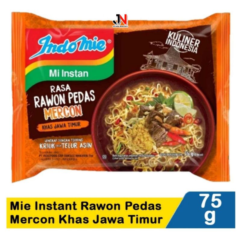 

Mie Indomie Rasa Rawon Pedas Mercon 75gr