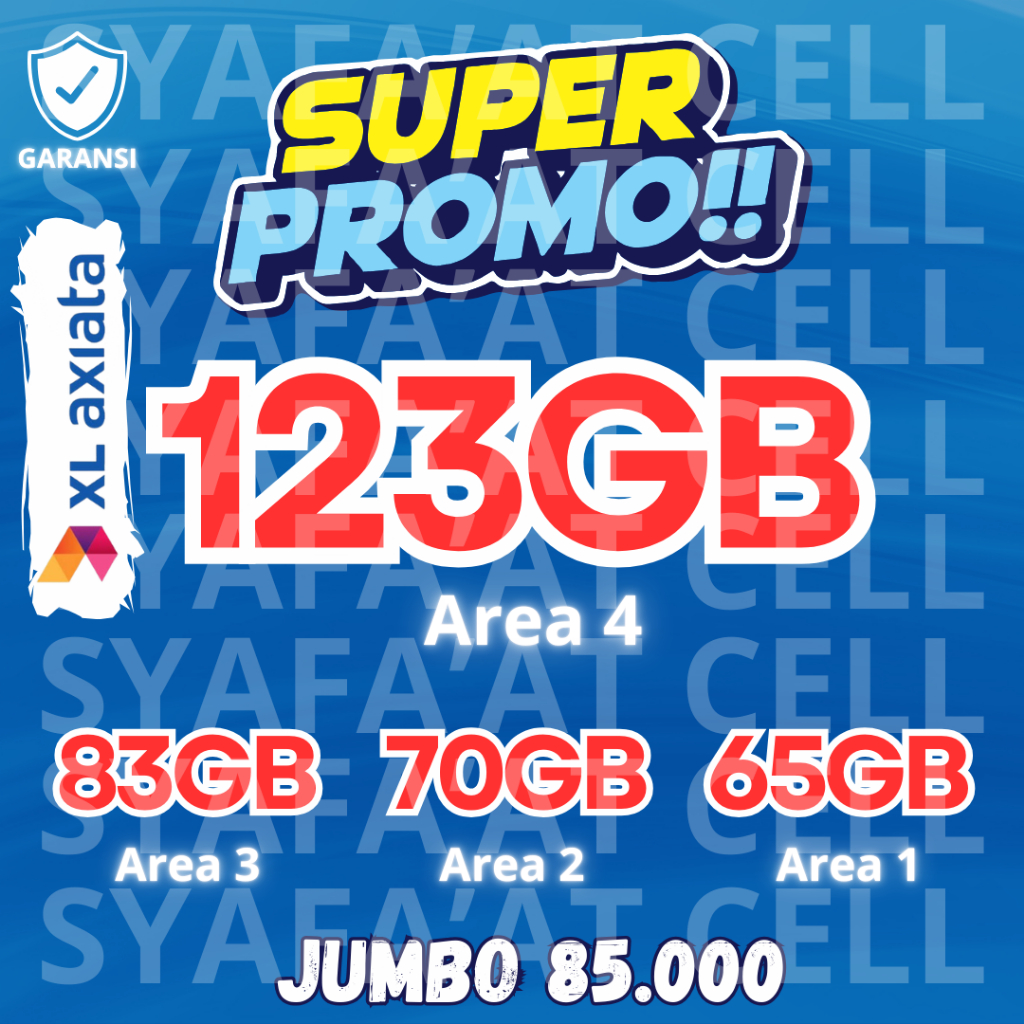 PROMO PAKET XL JUMBO 125GB