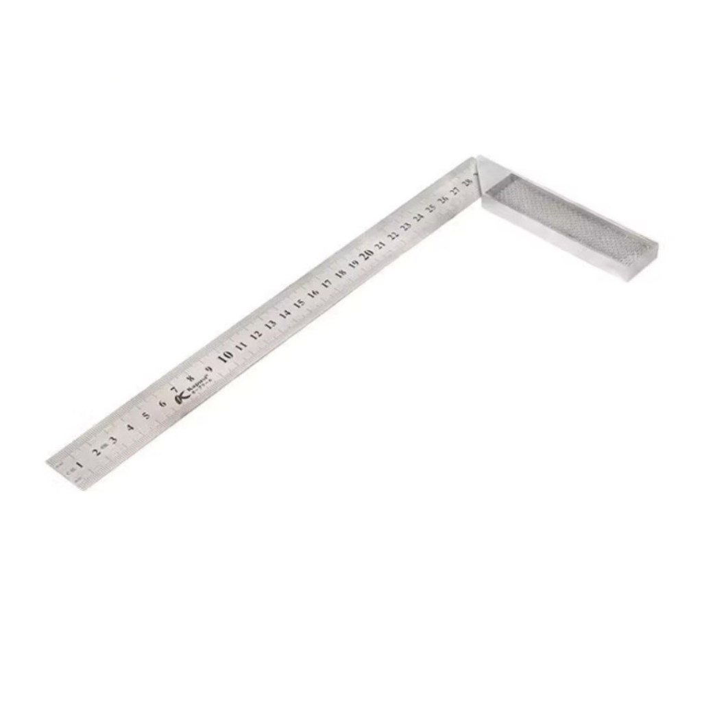 

ATS Penggaris Siku Penggaris Siku Tukang 30cm 12 Inch Alat Ukur Akurat Serbaguna Bhan Besi Stainless