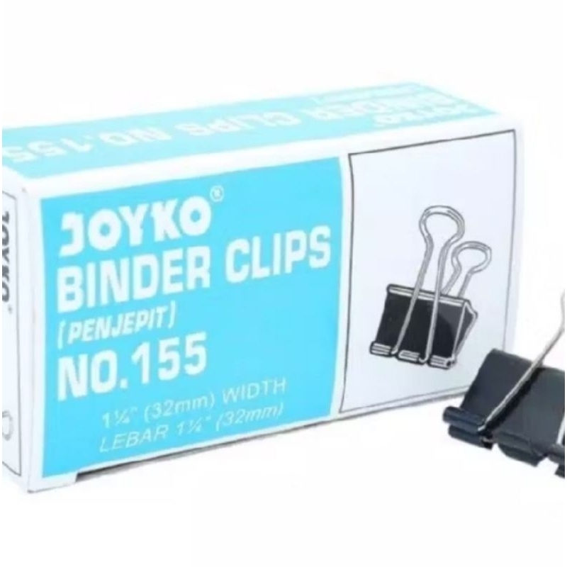 

binder clip/penjepit kertas merk joyko no 155