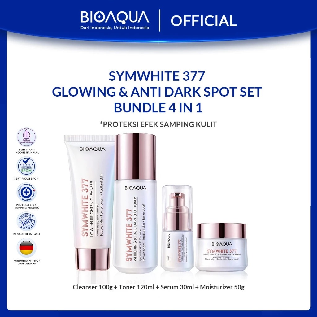 ✨TBS✨ BIOAQUA SymWhite 377 Whitening & Fade Dark Spot Paket Skincare Set With Flek Hitam Serum Wajah