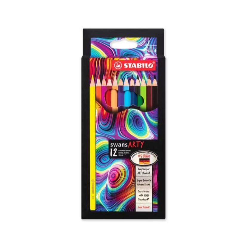 

STABILO swans ARTY Colored Pencils 12 pcs / Pensil Warna isi 12 pcs