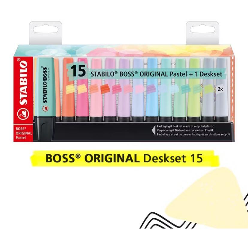 

STABILO BOSS ORIGINAL Pastel Deskset 15's / Limited Edition / Highlighter