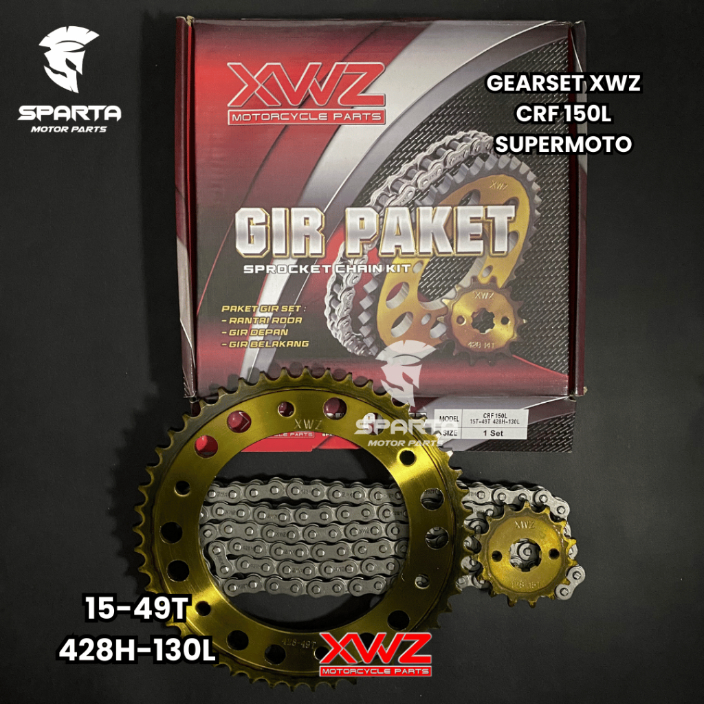 GEAR GIR SET GIR PAKET CRF 150 L CRF 150L XWZ GIR SEPUH 15 49 428H - 130L