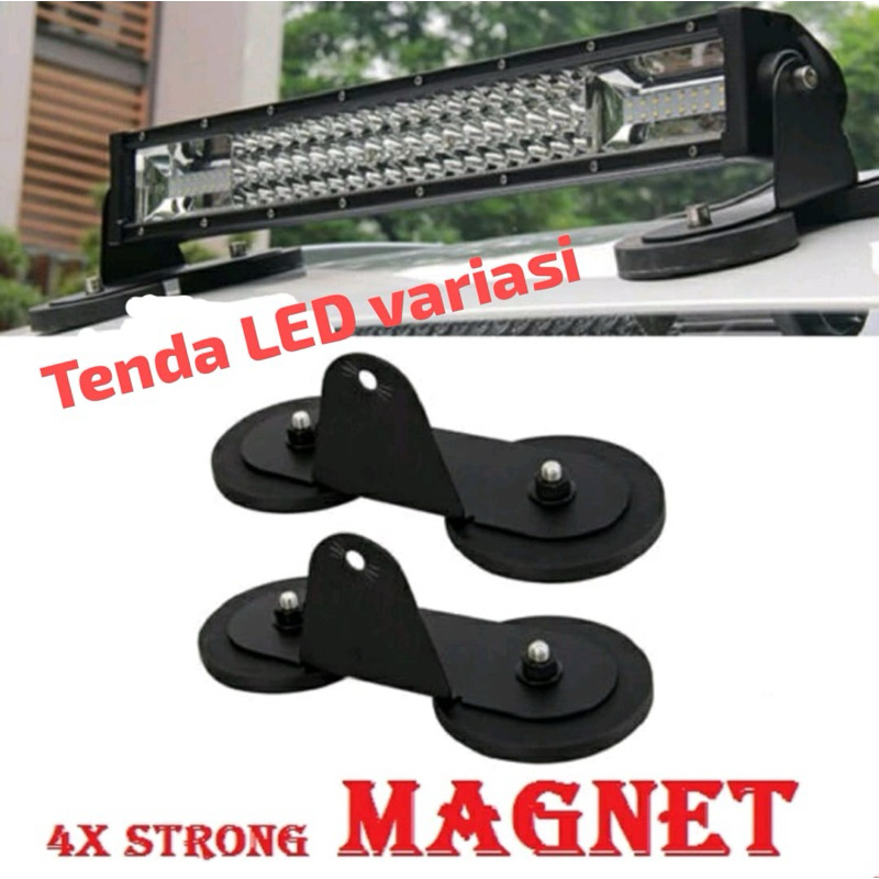 BRACKET LAMPU LED BAR SOROT MAGNET BRACKET HOOD LED BAR MOBIL