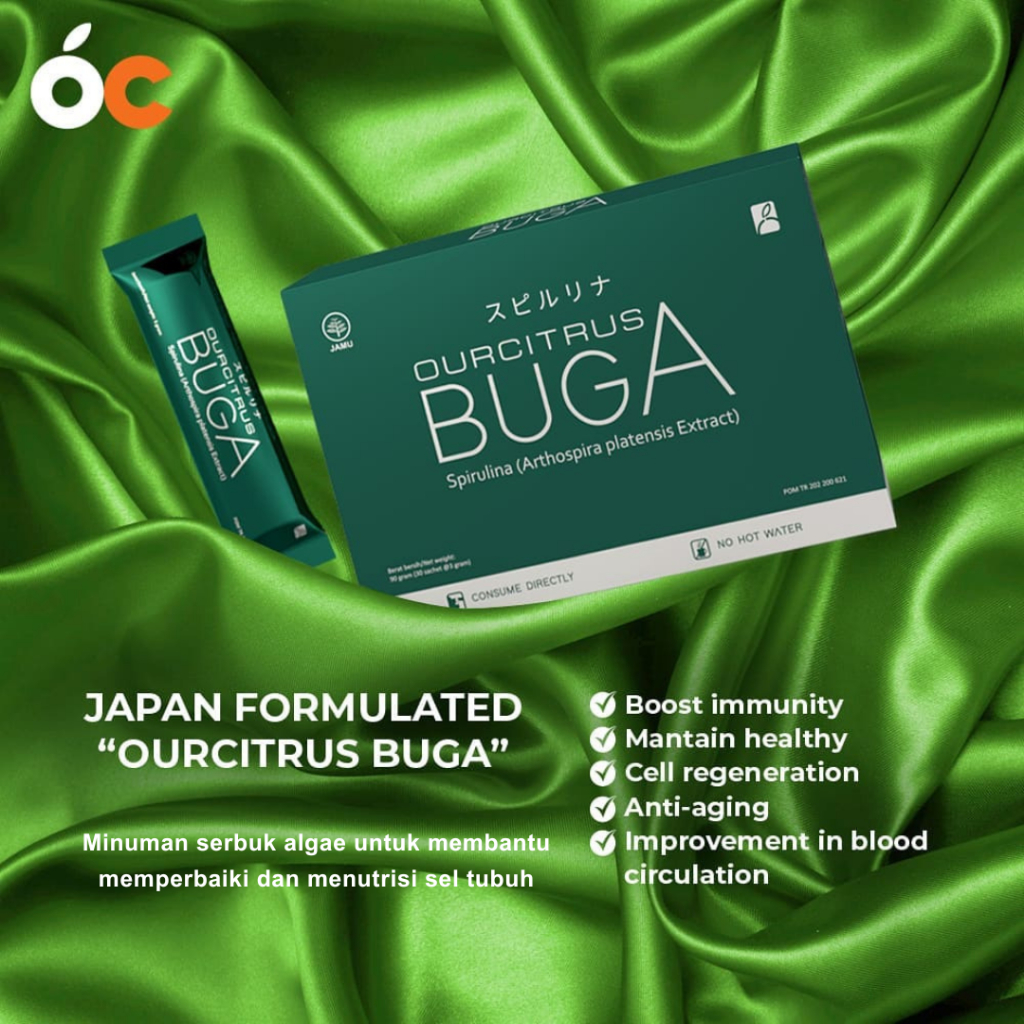 BUGA OURCITRUS MINUMAN SUPLEMEN Migrasi Stem Sel Meningkatkan Kualitas Imun Energi Anti Aging 30 Pcs