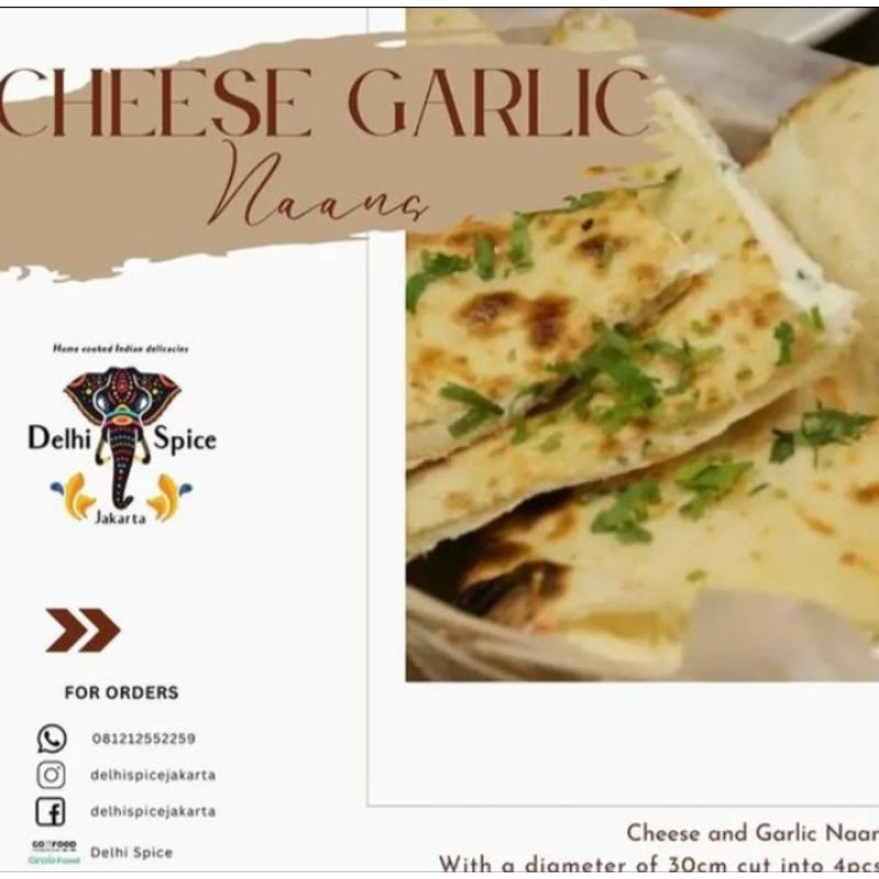 

Cheese Garlic Naan