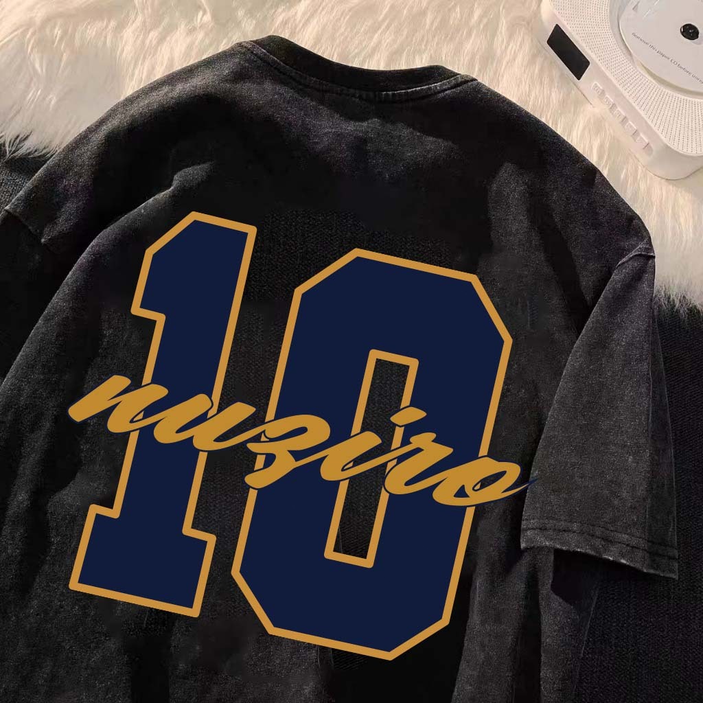 Jersey basket kasual retro nomor 10 Kaos Wanita Lengan Pendek|Baju Atasan Wanita Terbaru|Kaos Oversi