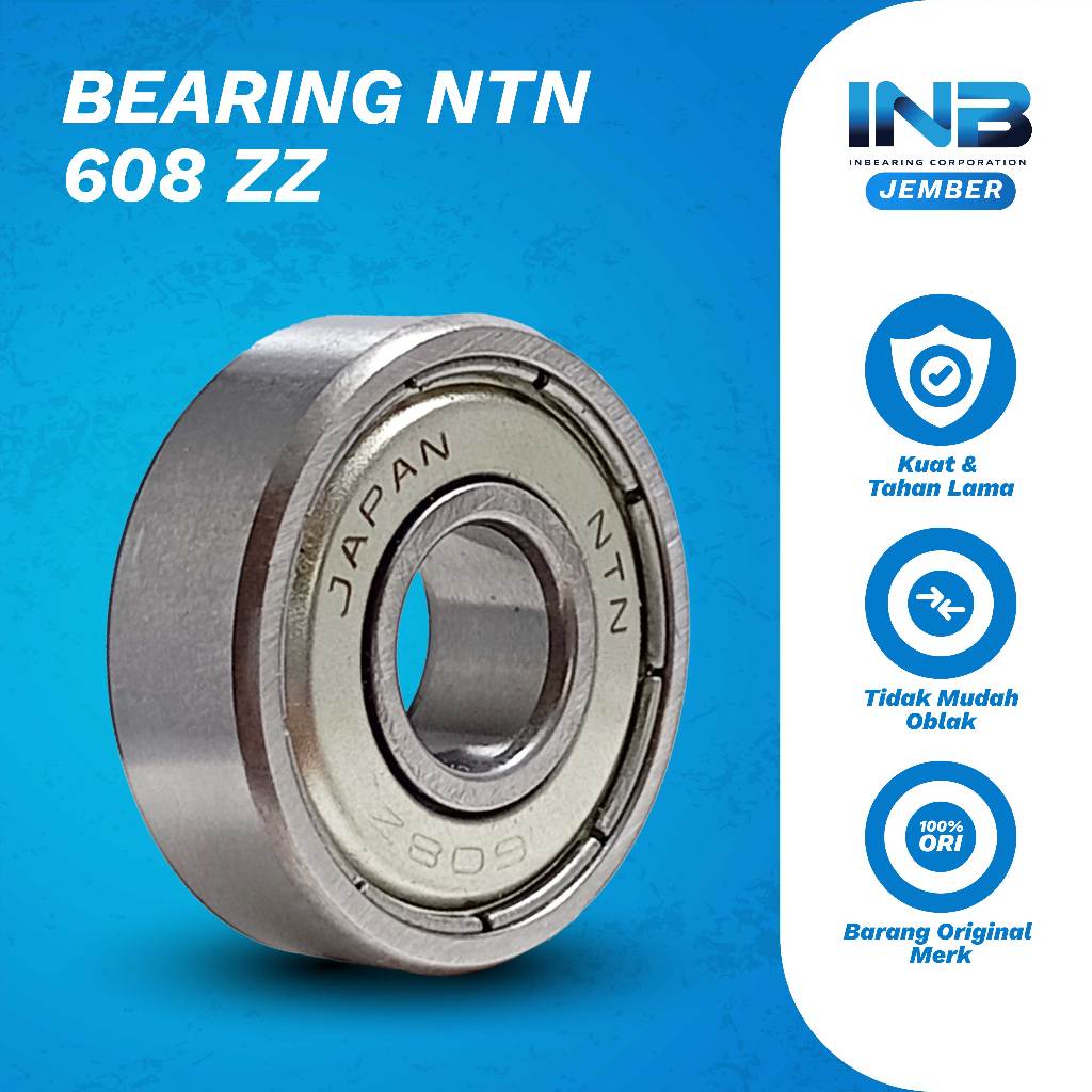 Laker Bearing 608 zz NTN INB Bearing As Roda Sepeda Roda SkateBoard Original NTN INB JEMBER