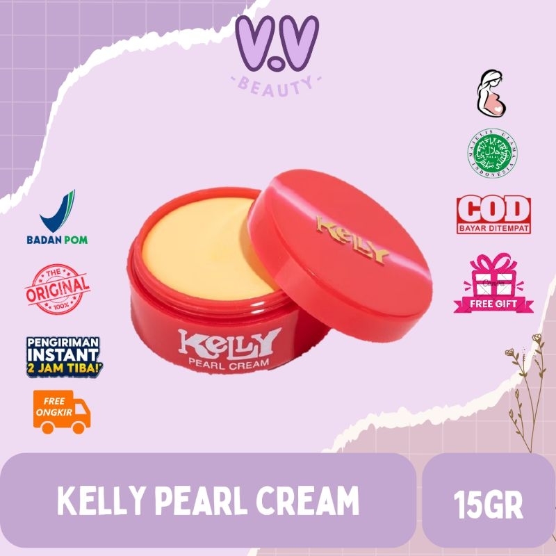 KELLY - Kelly Pearl Cream/Bedak kelly/Cream Kelly 15gr original