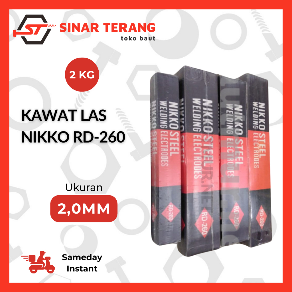(2KG) Kawat Las Listrik 2 mm NIKKO STEEL RD 260 - Welding Electrodes