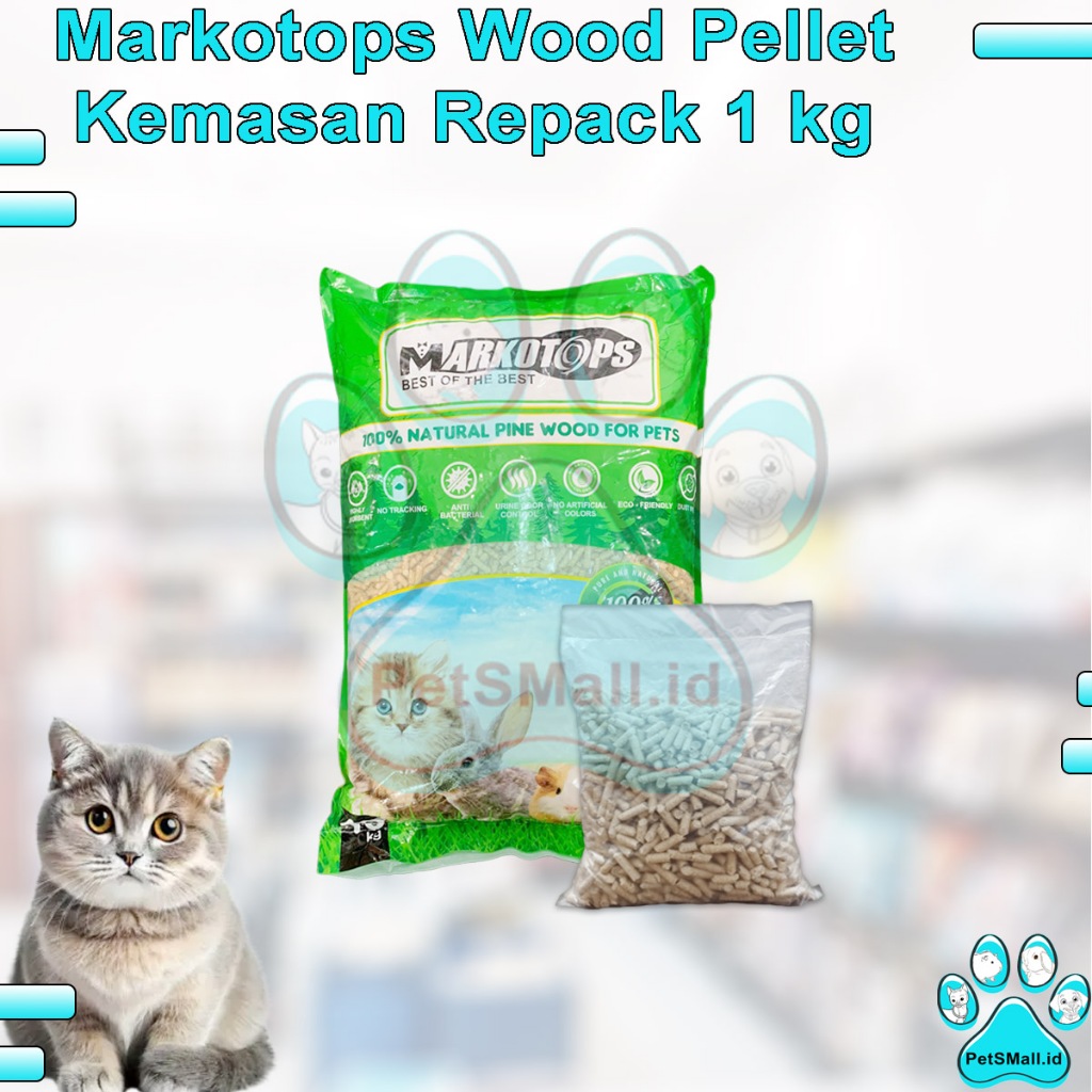 Wood Pelet 1 kg wangi merk Markotops Pine Wood - pasir Kayu Wood Pellet 1 kg - Wood pelet wangi pinu