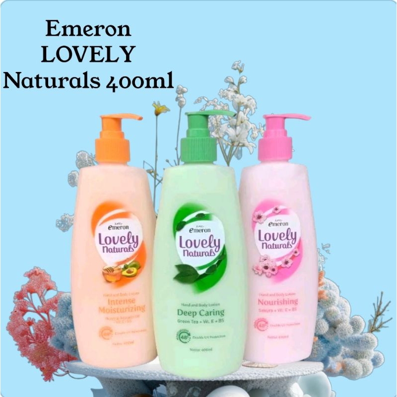 Emeron Lovely Natural Handbody Lotion 400ml BPOM