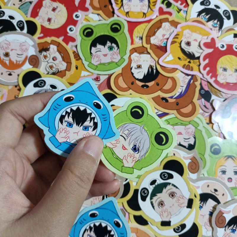 

(Isi 10) Sticker Anime Cute Animal Vers Jujutsu kaisen Haikyuu BNHA AOT Naruto HXH by kawaiyu | Anime Sticker aesthetic