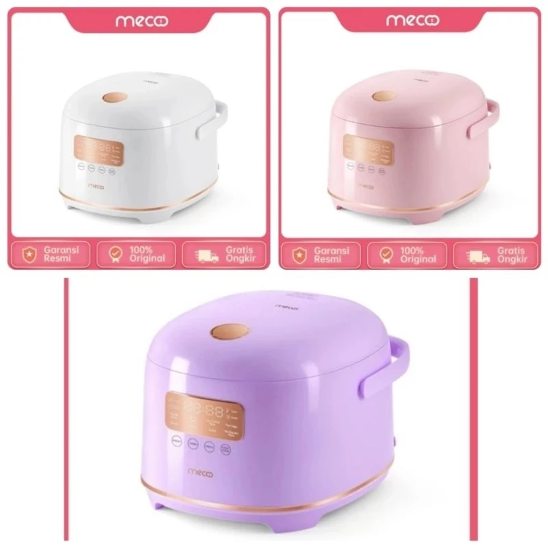 MECOO RICE COOKER Digital Rice Cooker Low Carbo Low Sugar RC 48H RC 48H 400 Watt 1.5L Digital Non Stick Coated Ceramic Hemat Listrik & Anti Lengket