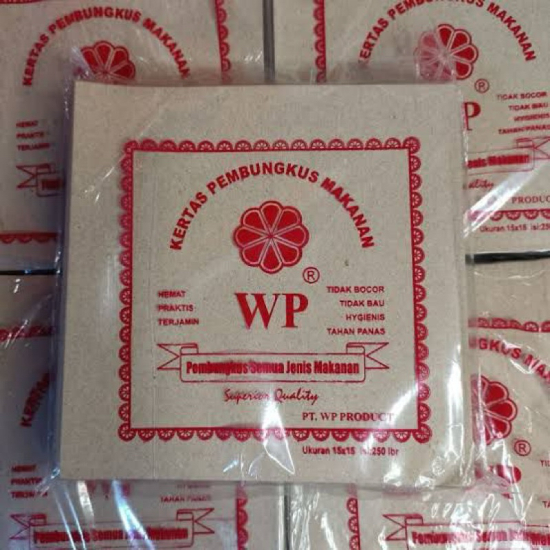 Kertas Wp 15x15|kertas bungkus makanan|kertas minyak|kertas nasi|