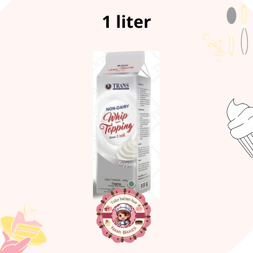 

Trans Whipping Cream Topping Non Dairy GOLD | SILVER 1 liter