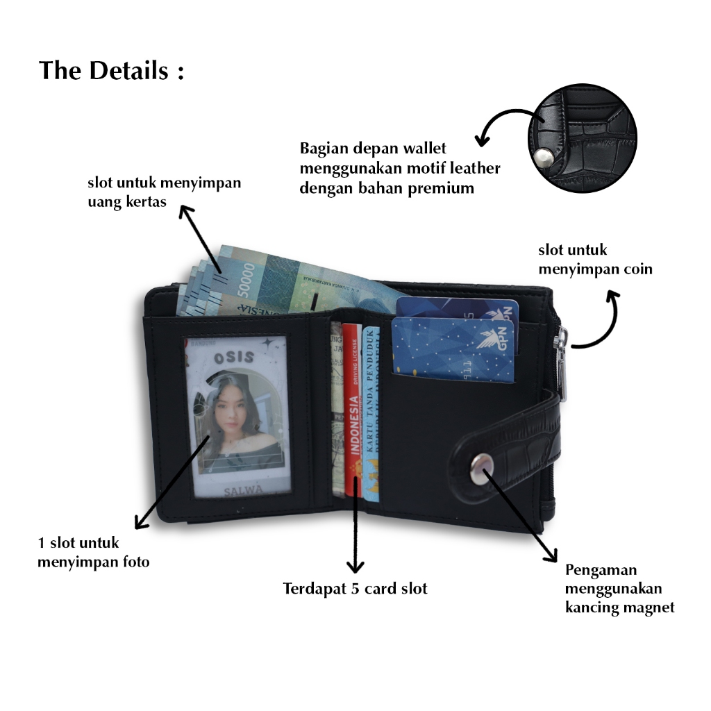 

ID DOMPET WANITA KECIL AESTHETIC KOREA SERENE WALLET DOMPET LIPAT MINI KULIT MURAH